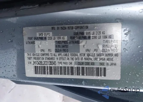 2012 Mazda Mazda5 Sport from USA, damaged, VIN JM1CW2BL2C0135645